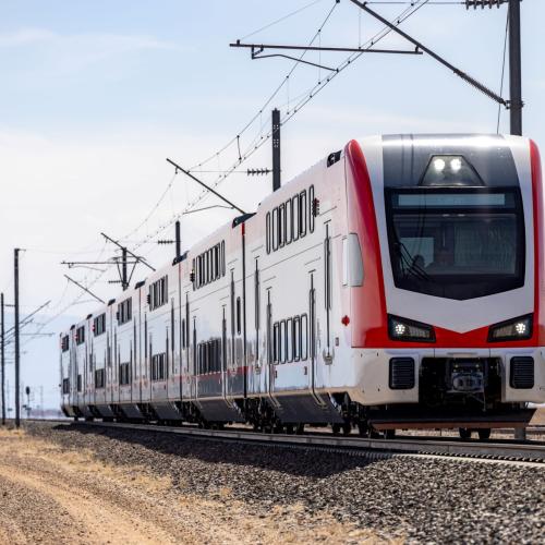 Electric train getting tested on tracks in Utah