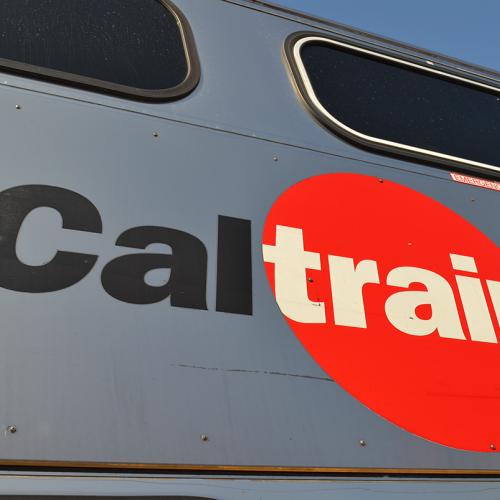 caltrain logo on train