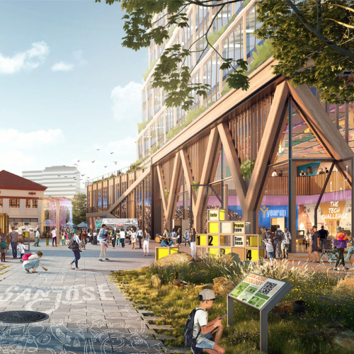 Rendering of reinvented San Jose Diridon Station