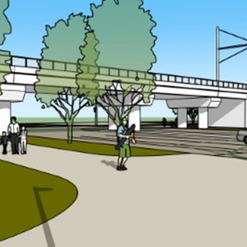 Rendering of the Broadway crossing courtesy of the city of Burlingame.